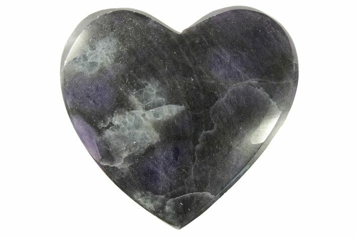 2" Polished Morado (Purple) Opal Hearts - Photo 1